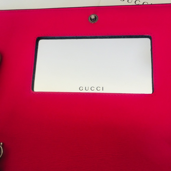 New Authentic Gucci Guccy Logo Moon & Stars Leather Wallet Chain Small P… - Picture 13 of 15